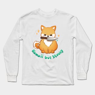 Kawaii but Stabby Shiba Long Sleeve T-Shirt